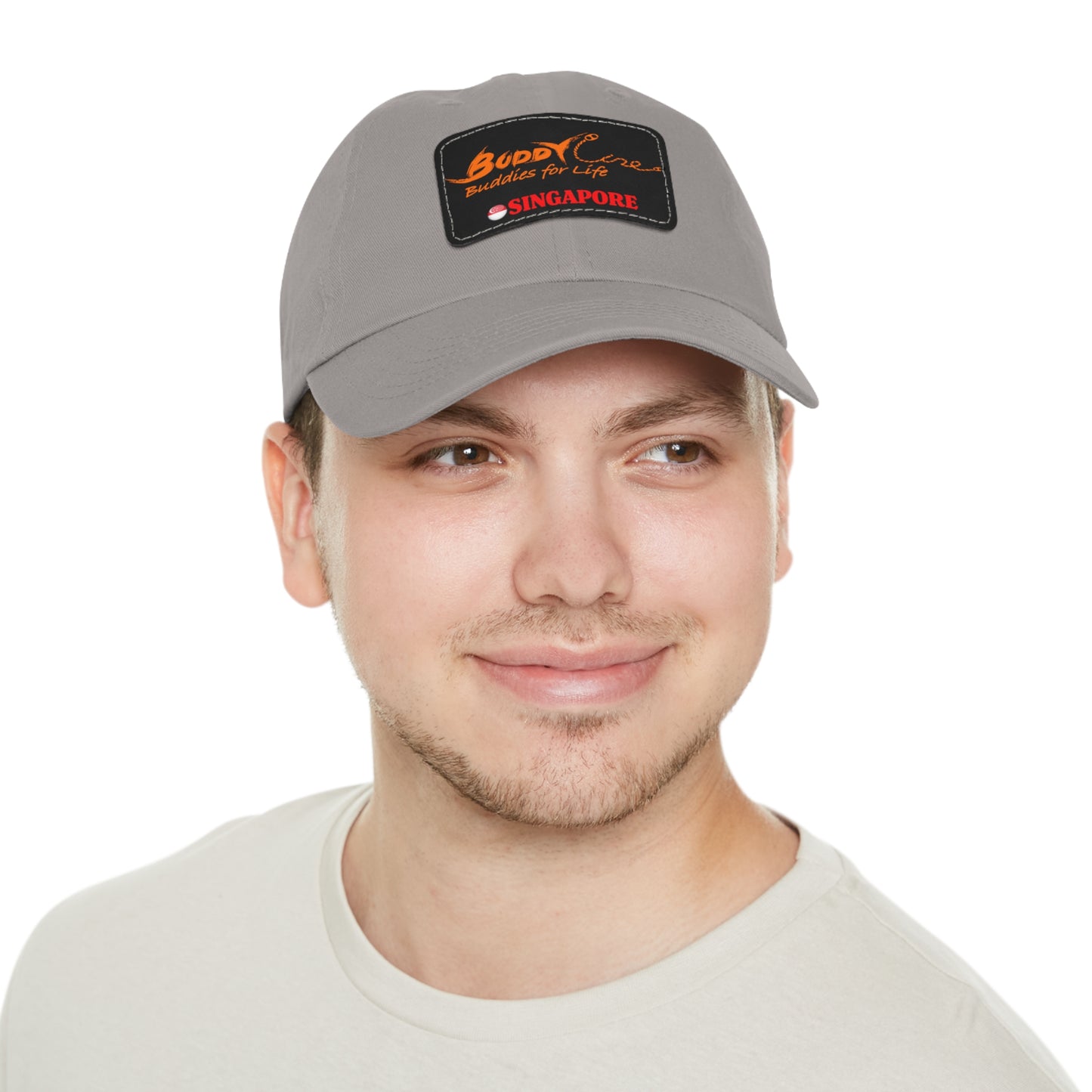 Buddyline Dad Hat with Leather Patch (Rectangle)