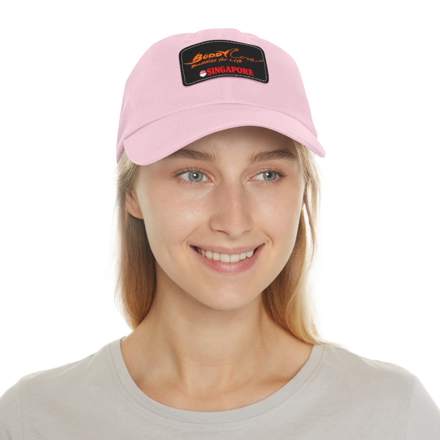 Buddyline Dad Hat with Leather Patch (Rectangle)