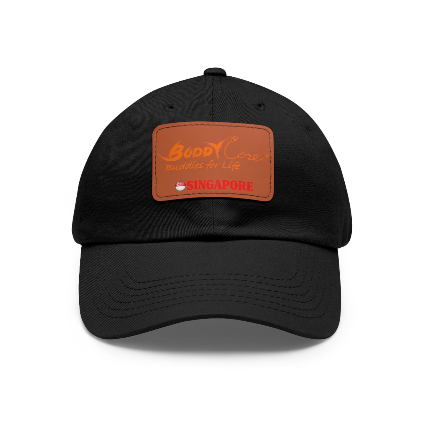 Buddyline Dad Hat with Leather Patch (Rectangle)