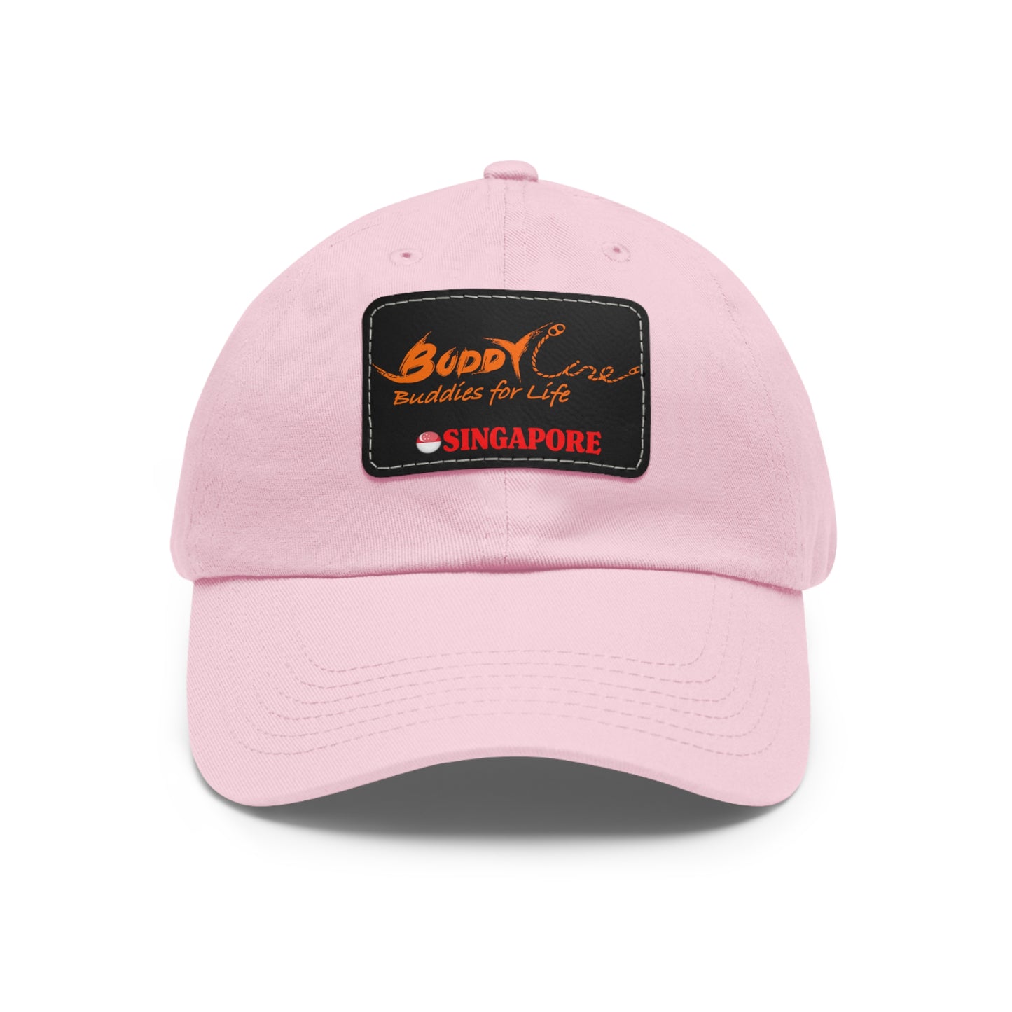 Buddyline Dad Hat with Leather Patch (Rectangle)