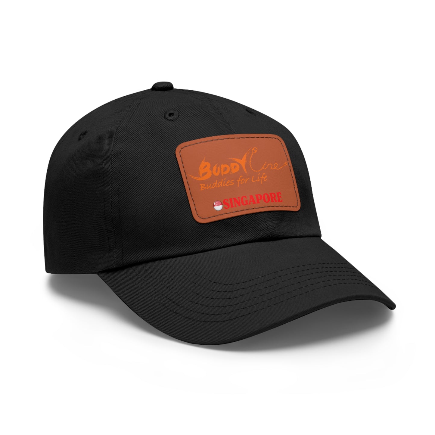 Buddyline Dad Hat with Leather Patch (Rectangle)