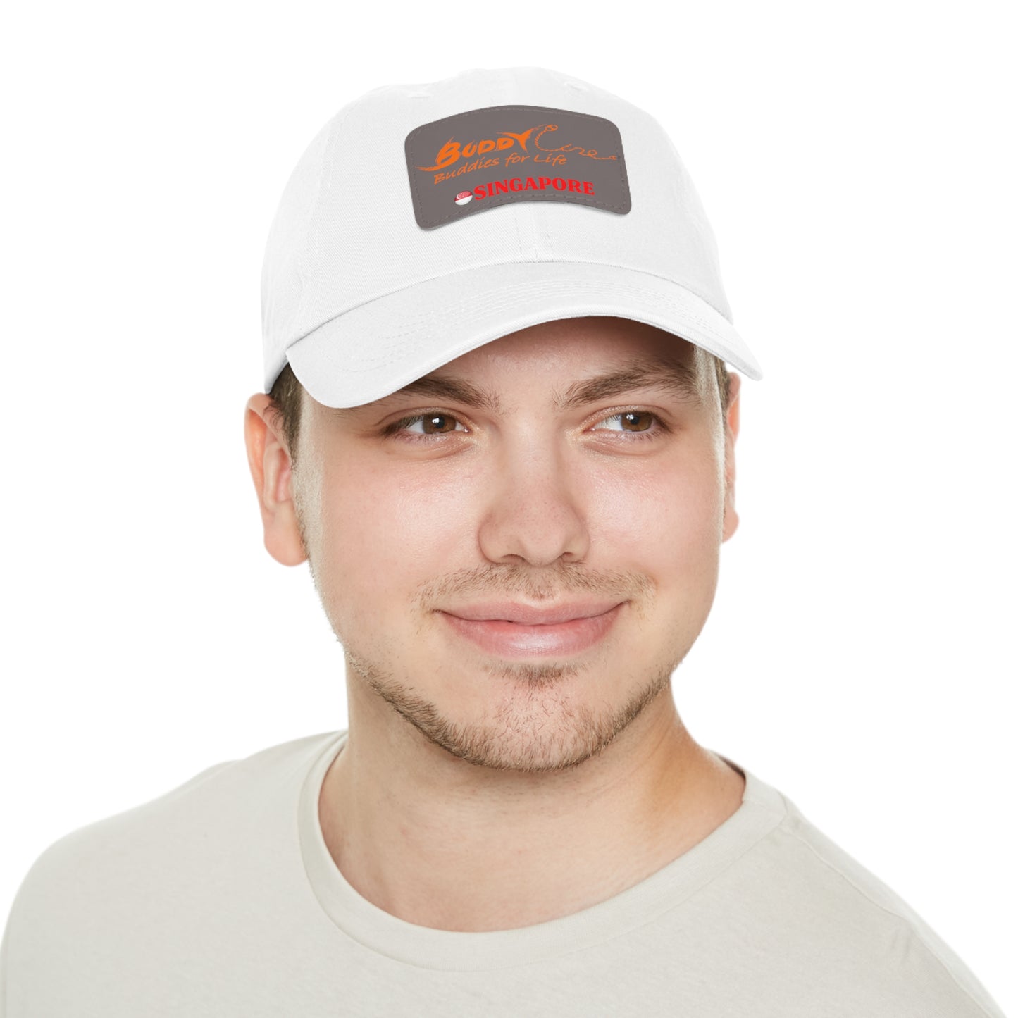 Buddyline Dad Hat with Leather Patch (Rectangle)