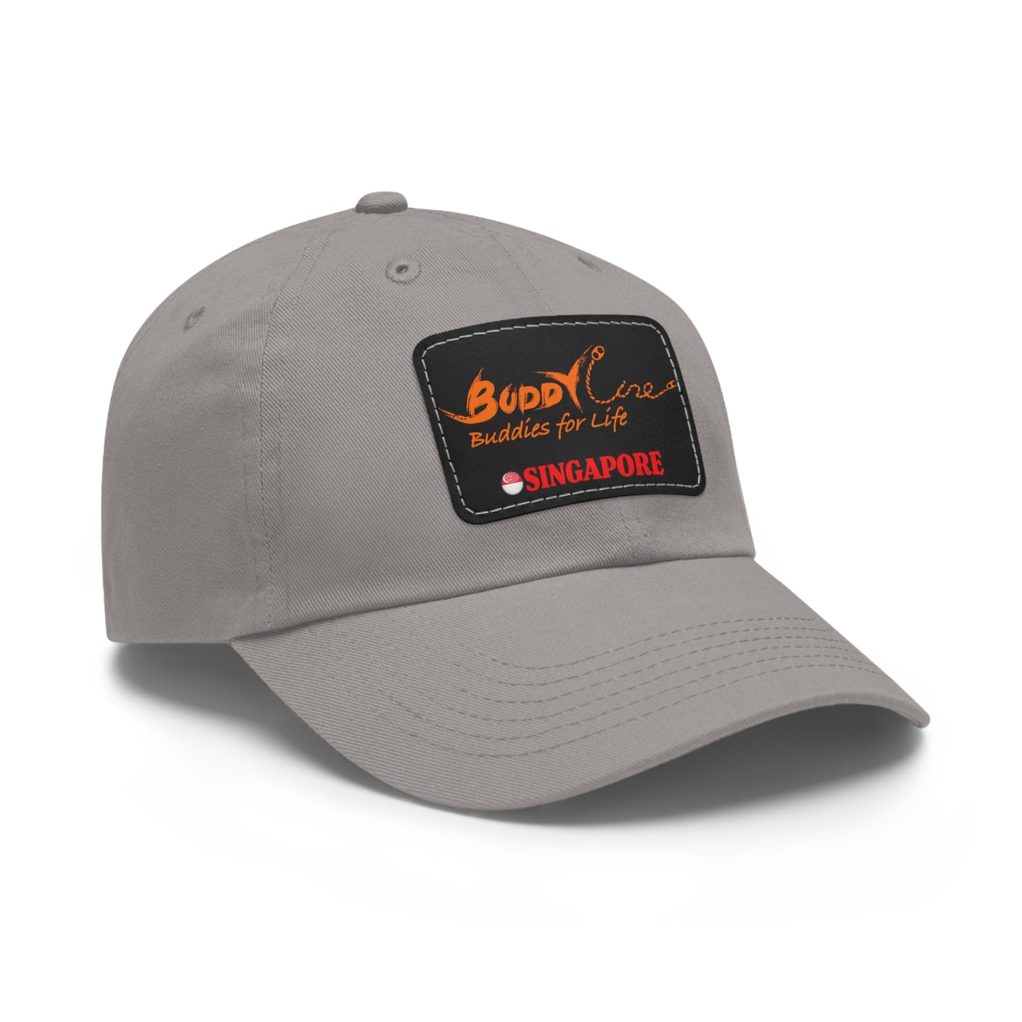 Buddyline Dad Hat with Leather Patch (Rectangle)