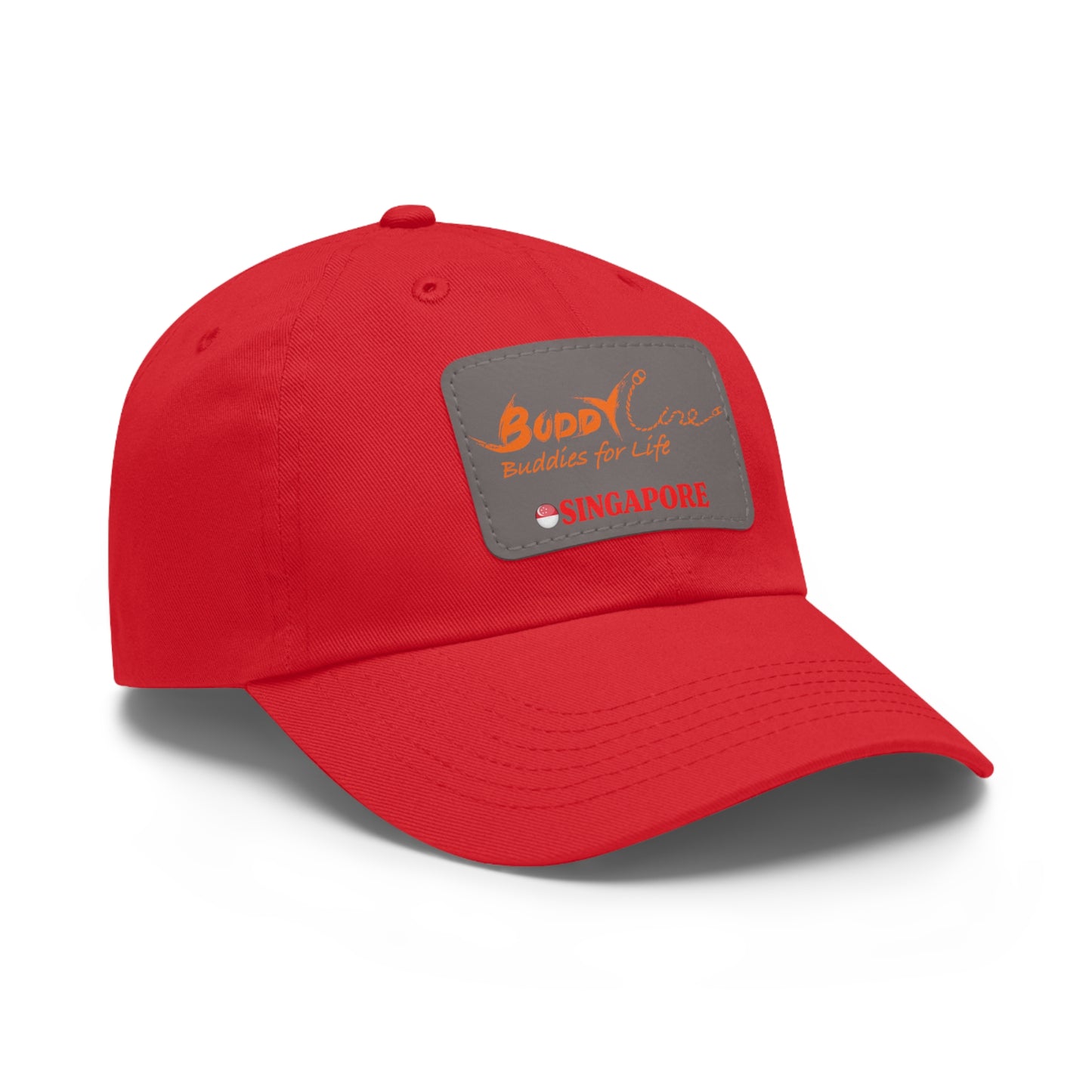 Buddyline Dad Hat with Leather Patch (Rectangle)