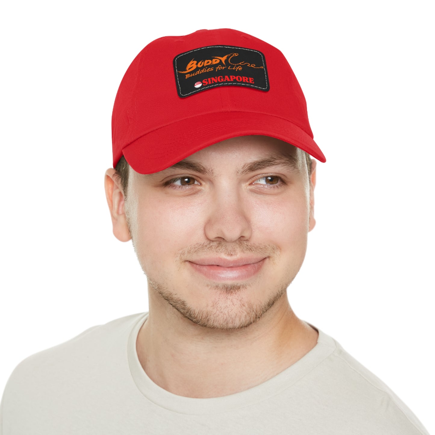 Buddyline Dad Hat with Leather Patch (Rectangle)