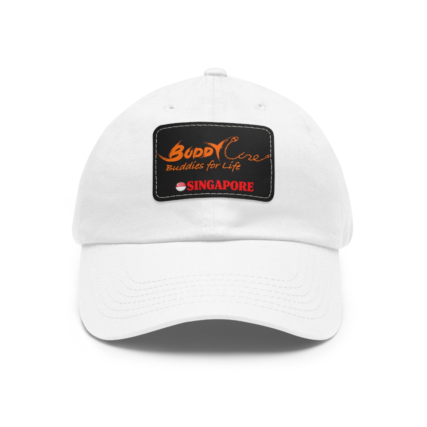 Buddyline Dad Hat with Leather Patch (Rectangle)