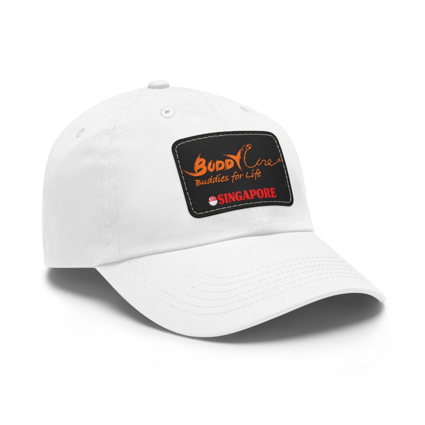 Buddyline Dad Hat with Leather Patch (Rectangle)