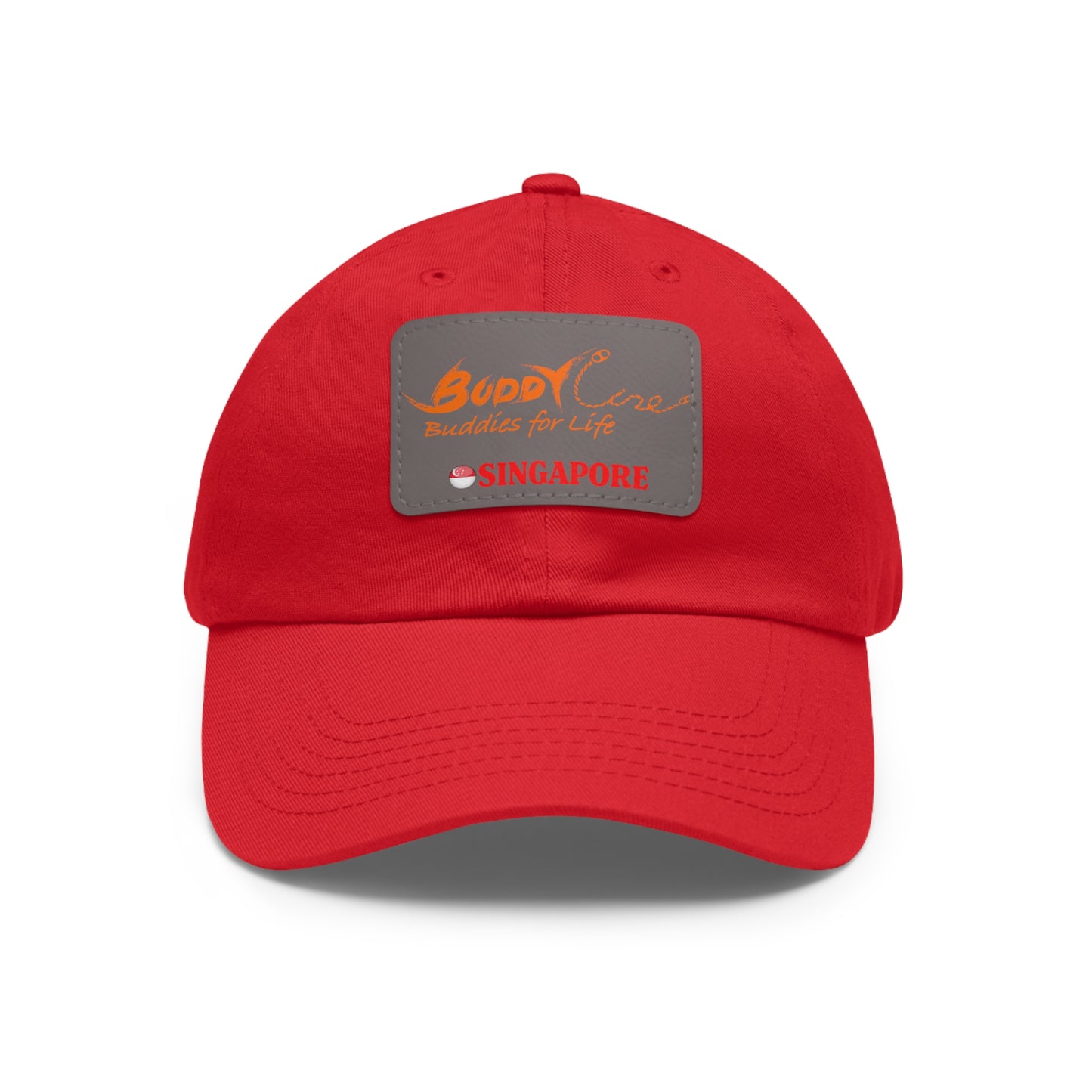 Buddyline Dad Hat with Leather Patch (Rectangle)