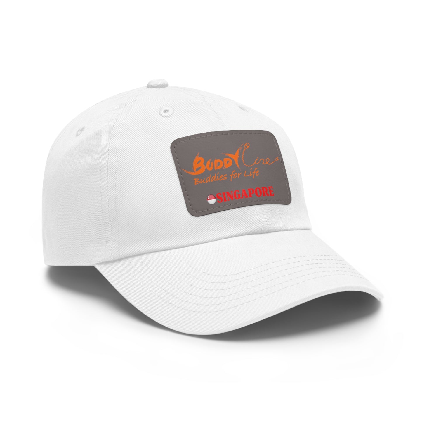 Buddyline Dad Hat with Leather Patch (Rectangle)