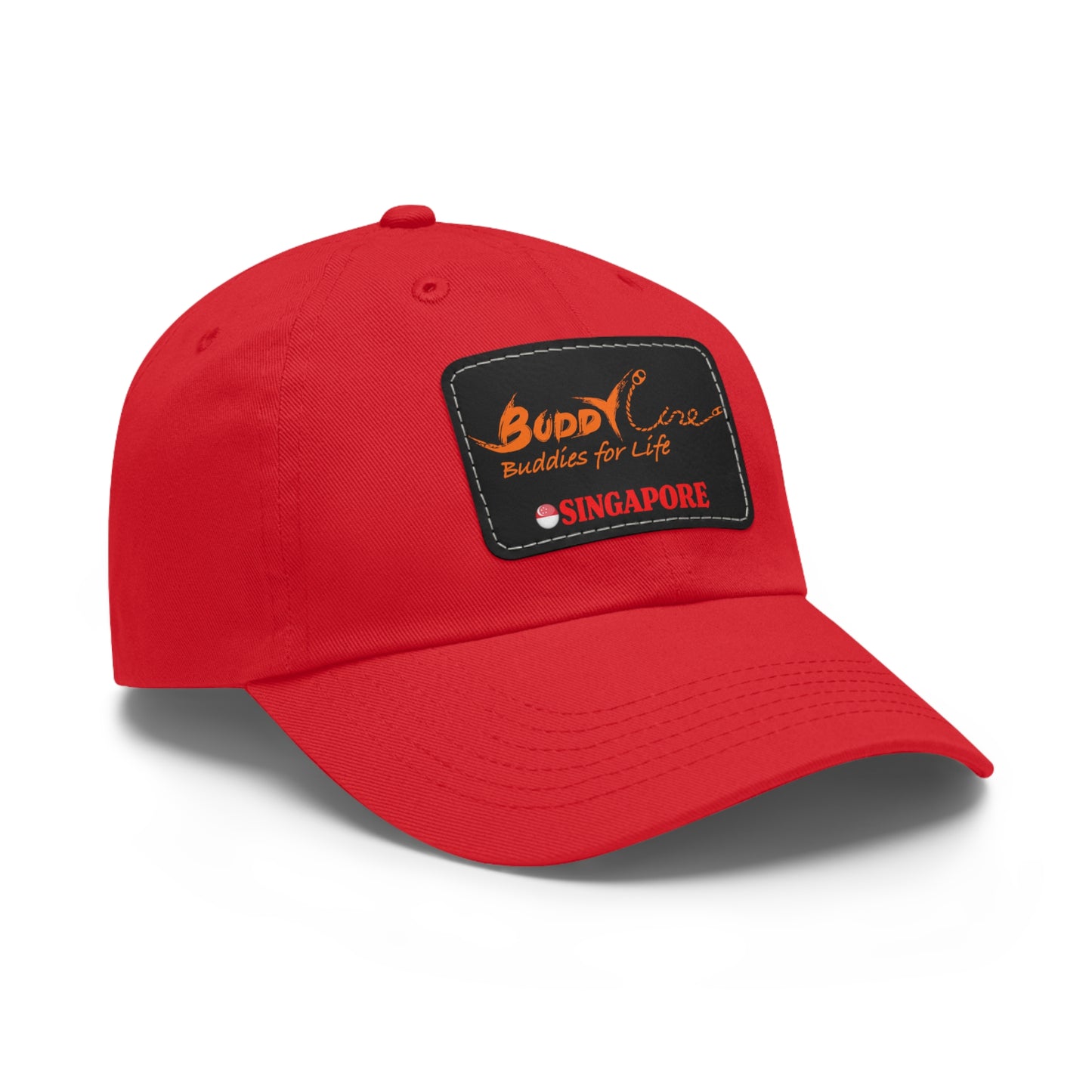 Buddyline Dad Hat with Leather Patch (Rectangle)